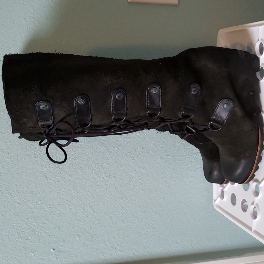 Sorel Joan of Ark knee length wedge Leather Boots size 7.5